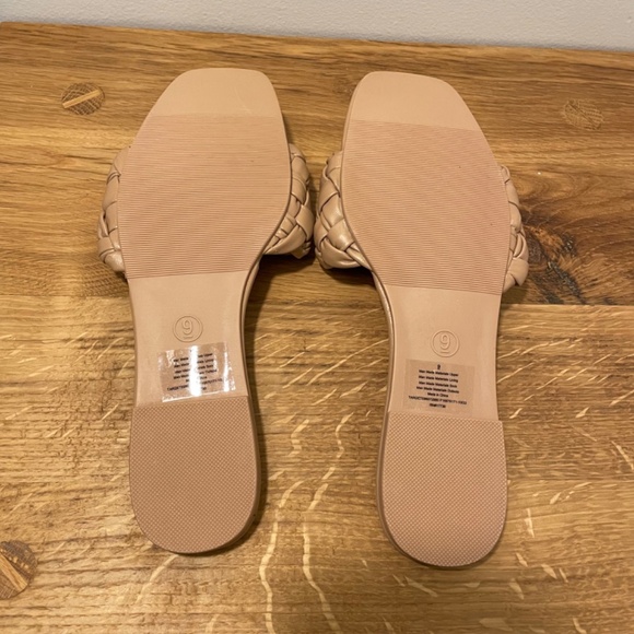 a new day Slip on Sandal Beige Tan Square Toe Size 9 Women’s – BRAND NEW - Picture 7 of 10